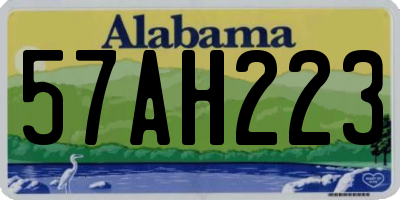 AL license plate 57AH223