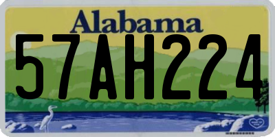 AL license plate 57AH224
