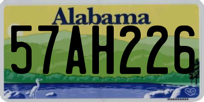 AL license plate 57AH226