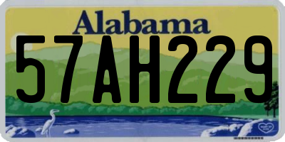 AL license plate 57AH229