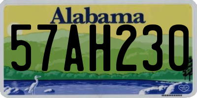 AL license plate 57AH230