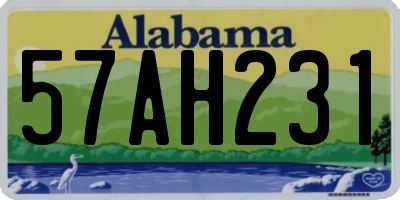 AL license plate 57AH231