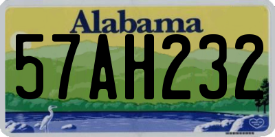 AL license plate 57AH232