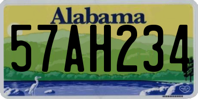 AL license plate 57AH234