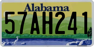 AL license plate 57AH241