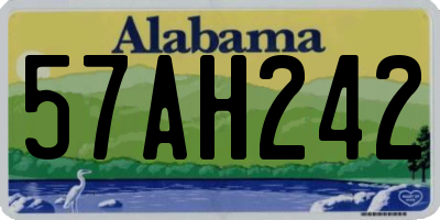 AL license plate 57AH242