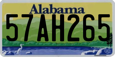 AL license plate 57AH265