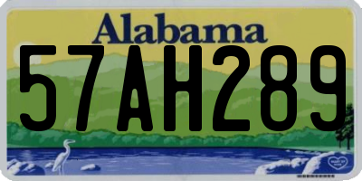AL license plate 57AH289