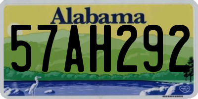 AL license plate 57AH292