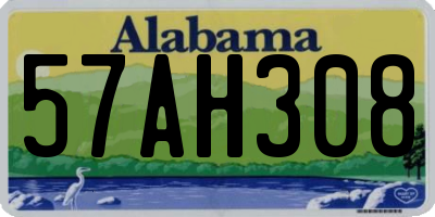AL license plate 57AH308