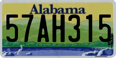 AL license plate 57AH315