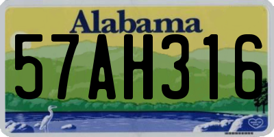 AL license plate 57AH316