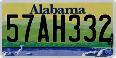 AL license plate 57AH332