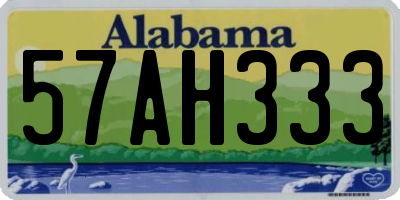 AL license plate 57AH333