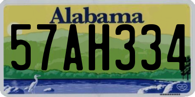 AL license plate 57AH334
