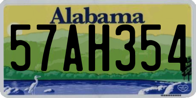 AL license plate 57AH354