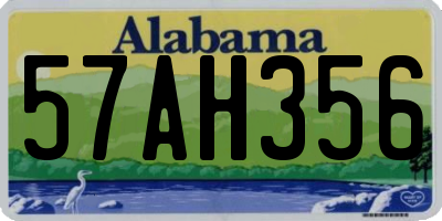 AL license plate 57AH356