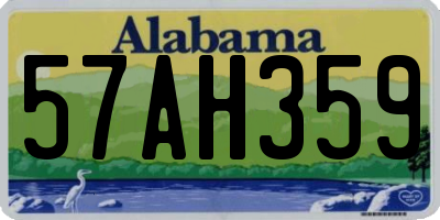 AL license plate 57AH359