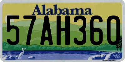 AL license plate 57AH360