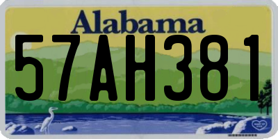 AL license plate 57AH381