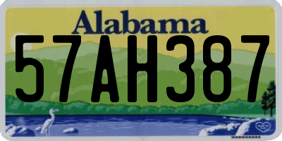 AL license plate 57AH387