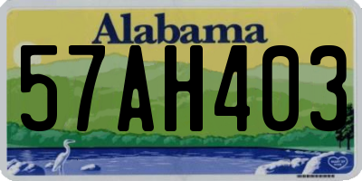 AL license plate 57AH403