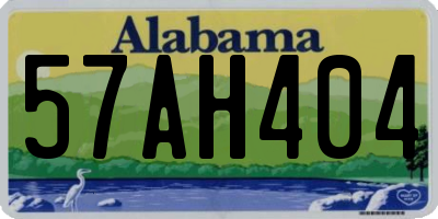 AL license plate 57AH404