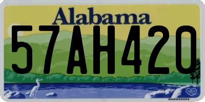 AL license plate 57AH420