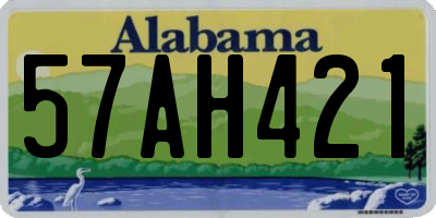 AL license plate 57AH421