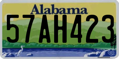 AL license plate 57AH423