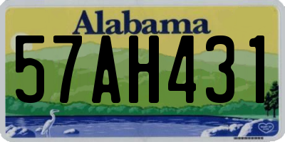AL license plate 57AH431