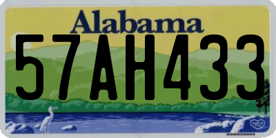 AL license plate 57AH433