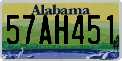 AL license plate 57AH451