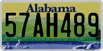 AL license plate 57AH489