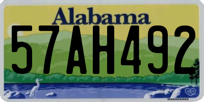AL license plate 57AH492