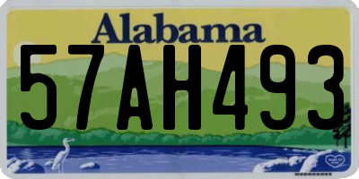AL license plate 57AH493