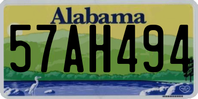 AL license plate 57AH494