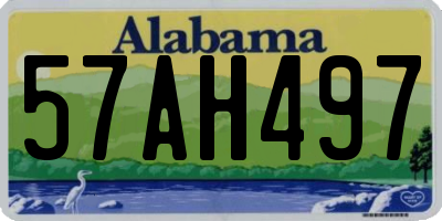 AL license plate 57AH497