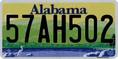 AL license plate 57AH502