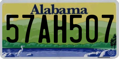 AL license plate 57AH507