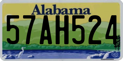 AL license plate 57AH524