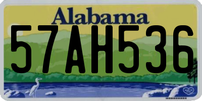 AL license plate 57AH536
