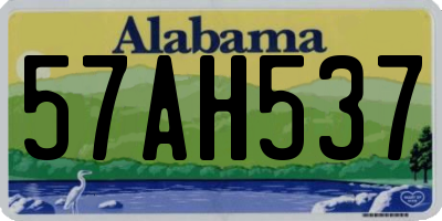 AL license plate 57AH537