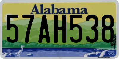 AL license plate 57AH538