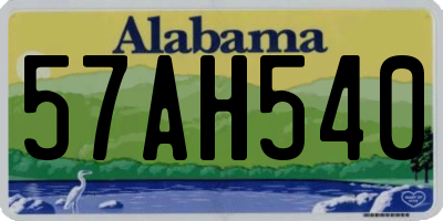 AL license plate 57AH540