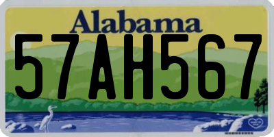 AL license plate 57AH567