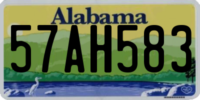 AL license plate 57AH583