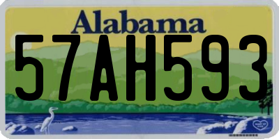 AL license plate 57AH593