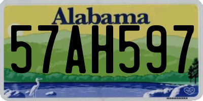 AL license plate 57AH597