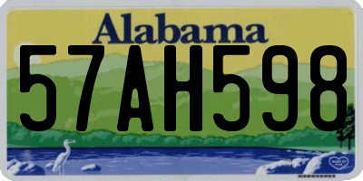 AL license plate 57AH598